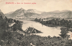 AK Remagen (53424), Drachenfels a. Rhein von Rolandseck, gelaufen
