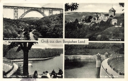 AK Köln (50667), Mehrbildkarte,"Gruss vom Bergischen Land", gelaufen am 09.09.1953