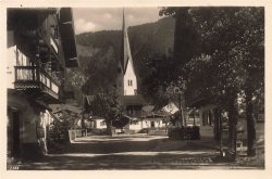AK Bayrischzell (83735), Dorfpartie, gelaufen am 20.08.1935