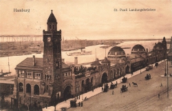 AK Hamburg (20095), St. Pauli Landungsbr., gel. am 01.08.1947