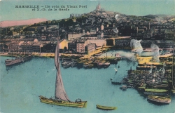 AK Marseille (13001), Un coin du Vieux Port, gelaufen am 27.12.1928