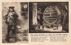 AK Motivkarte, "Das große Heidelberger Faß", n. gelaufen