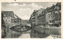 AK Nürnberg (83435), Fleischerbrücke, n. gelaufen
