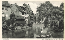 AK Nürnberg (83435), Alte Fischerhäuser an der Pregnitz, n. gelaufen