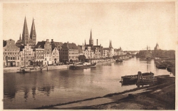 AK Lübeck (23552), Partie am Hafen , n. gelaufen