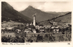 AK Pfronten  (87459), Pfronten mit Sorgschrofen, gelaufen