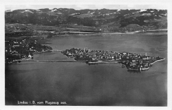 AK Lindau (88131), vom FLugzeug aus, n. gelaufen