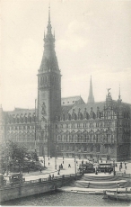 AK Hamburg (20095), Rathaus , n. gelaufen
