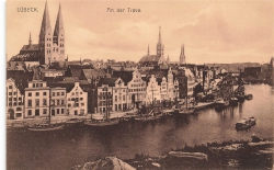 AK Lübeck (23552), An der Trave,  n. gelaufen