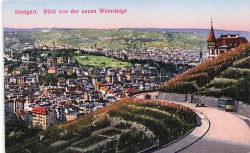 AK Stuttgart (70173), Blick von der neuen Weinsteige, n. gelaufen