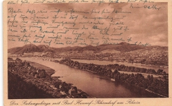 AK Bad Honnef (53604), Bad Hennef- Rhöndauf am Rhein, gelaufen 11.08.1933