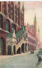 AK Lübeck (23552), Rathaus, n. gelaufenn