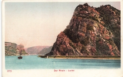 AK St.Goarshausen (56346), Der Rhein, n. gelaufen
