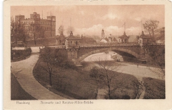 AK Hamburg (20095), Seewarte u. Kerstin-Miles-Brücke, n.gelaufen