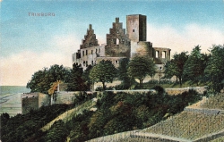 AK Elfershausen (97725), Blick auf die Trimburg, n.gelaufen