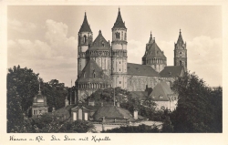 AK Worms (67547), Der Dom mit Kapelle), n. gelaufen