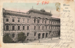AK Leipzig (04103), Kgl. Conservatorium der Musik, gelaufen am 19.04.1902 (Leipzig)