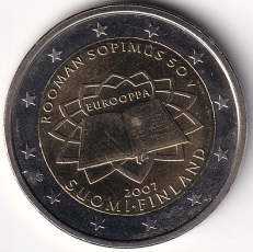 2 Euro Gedenkmünze Finnland - 2007 - "Römische Verträge"