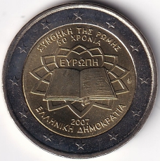 2 Euro Gedenkmünze Grichenland - 2007 - "Römische Verträge"