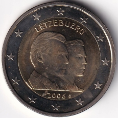 2 Euro Gedenkmünze Luxemburg - 2006 - "25. Geburtstag Erbgroßherzog Guillaume"