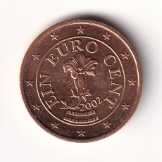 1 Cent Münze Österreich - 2002 - "Enzian"
