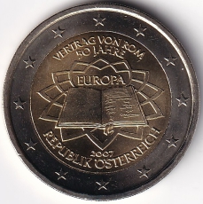 2 Euro Gedenkmünze Österreich - 2007 - "Römische Verträge"