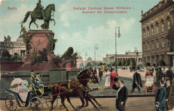 AK Berlin (10115), National Denkmal Kaiser Wilhelms I.- Ausfahrt der Kronprinzen, gelaufen (o.Briefmarke)