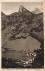 AK Kreuth (83708), Kreuth m. Leonhardsheim u. Ross.- und Buchheim , gelaufan am 14.07.1932 - o. Briefmarke