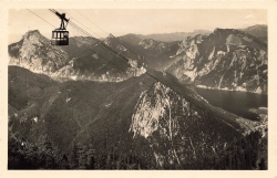 AK Ebernsee am Traunsee (4802), Seilschwebebabahn Ebernsee, gelaufen am 24.06.1941 (Gmünden)