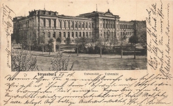 AK Straßburg (67000), Universität, gelaufen am 09.12.1904 (Aue)