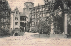 AK Heidelberg), Heidelberger Schloss, gelaufen am 15.02.1905 (Aue)