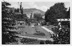 AK Bad Kissingen (97688) Rosengarten, Blick zum Jagdhaus, gelaufen am 09.07.1937 (Bad Kissingen)