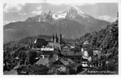 AK Berchtesgaden (83471) Berchtesgaden m Watzmann, gelaufen am 18.05.1938 (n. zu erkennen)