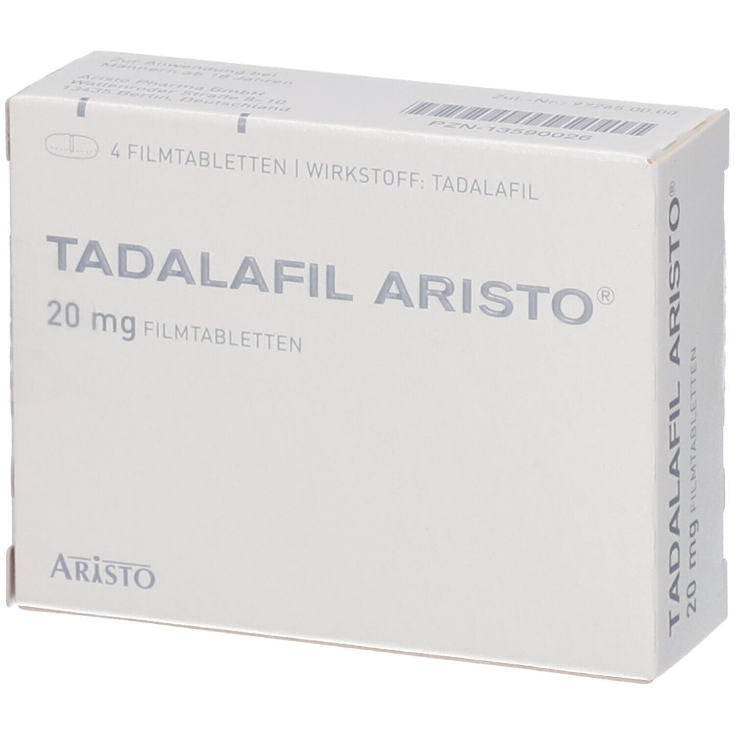 tadalafil aristo 20 mg ohne rezept