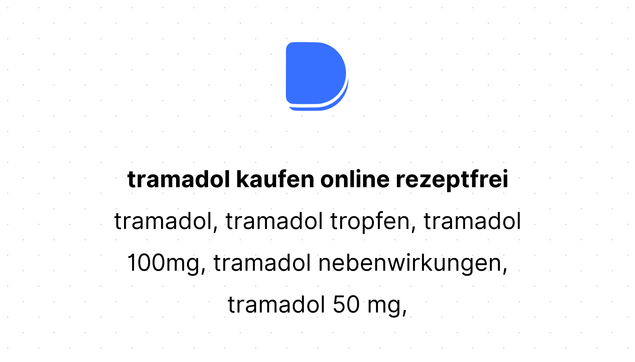 tramadol tropfen kaufen ohne rezept