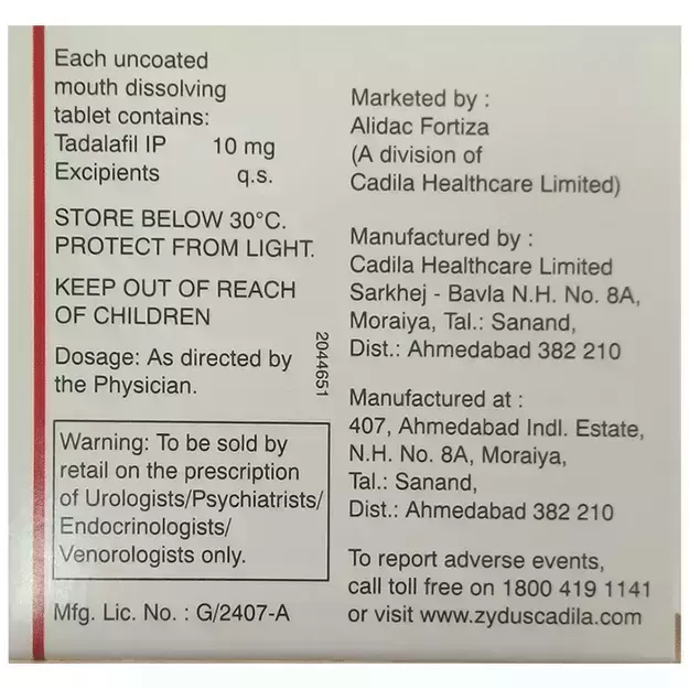 Tadalafil zydus 5mg