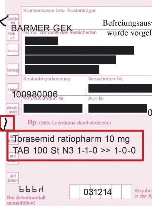 Generische torasemid