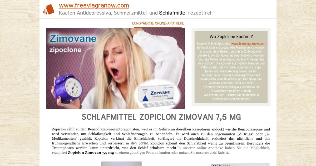 Imovane rezeptfrei kaufen