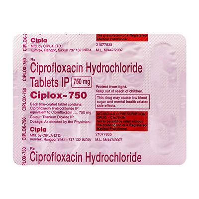 Ciprofloxacin 750 mg iv
