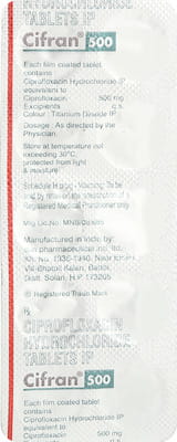 Ciprofloxacin 500 mg 1x2