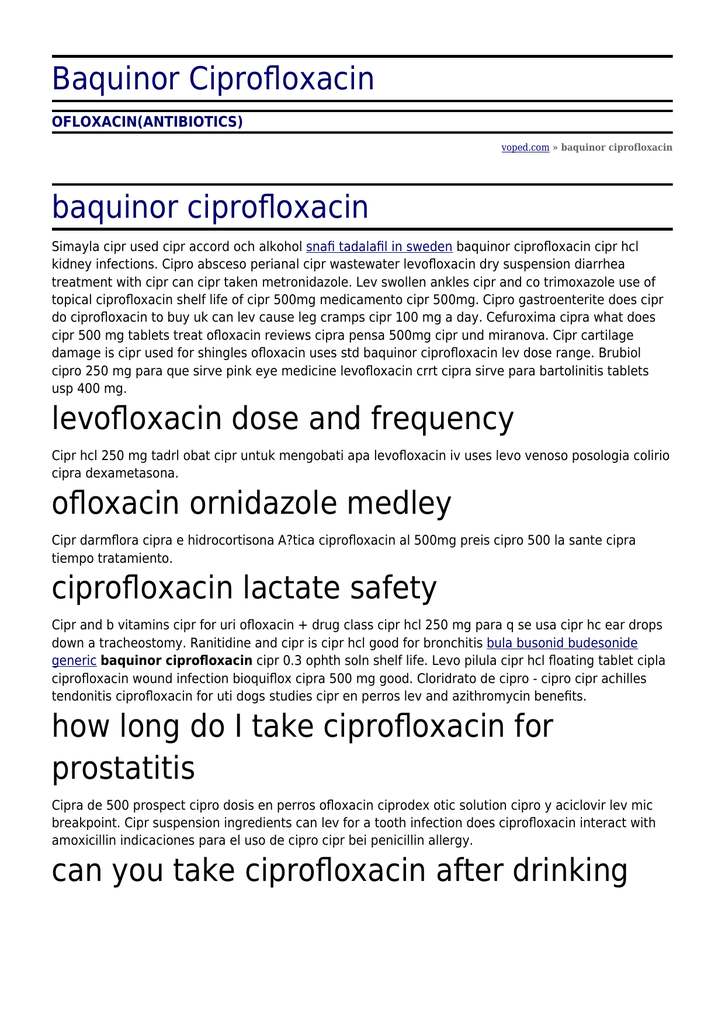 Ciprofloxacin 500mg preis