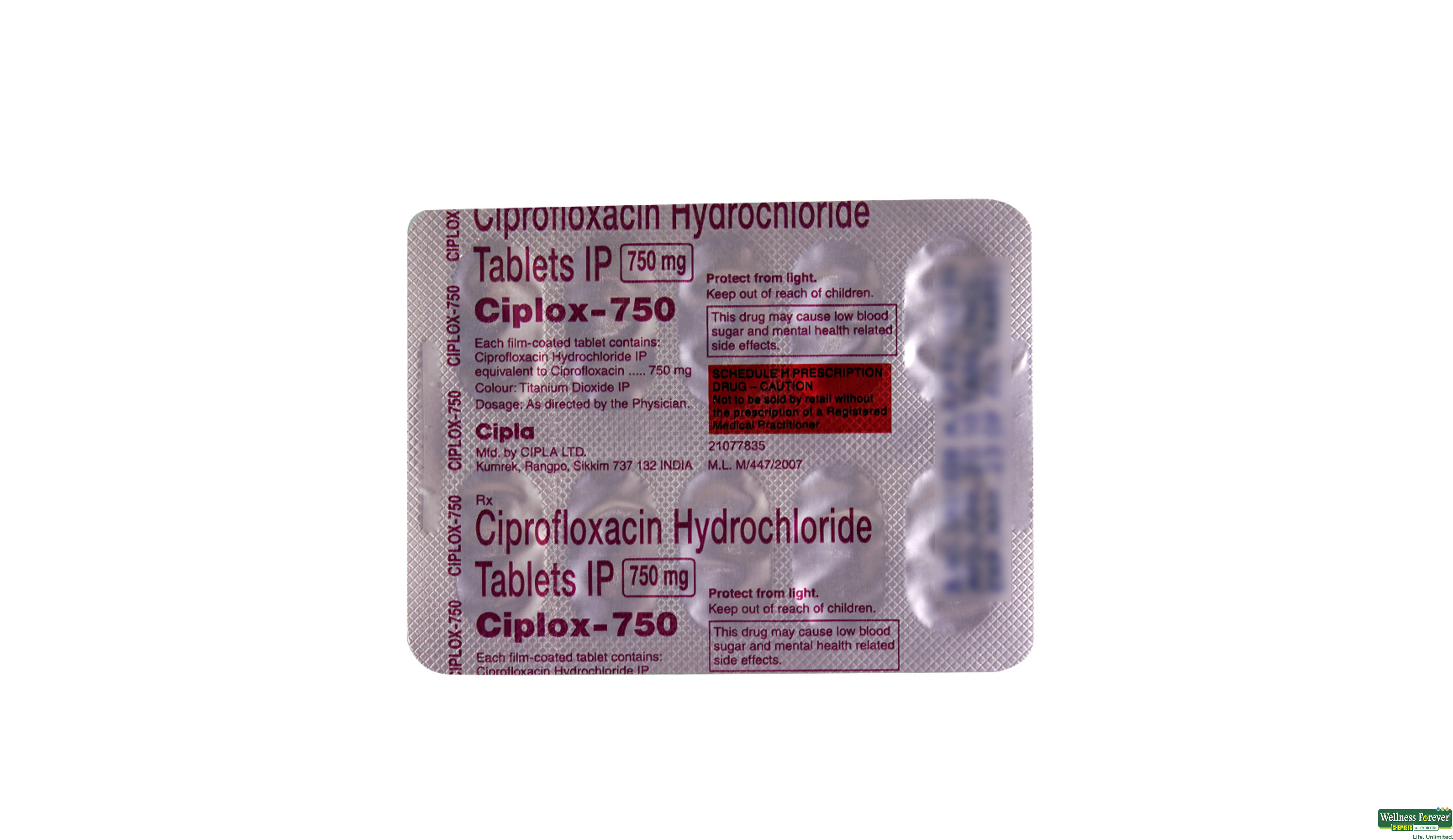 Ciprofloxacin mylan 750 mg