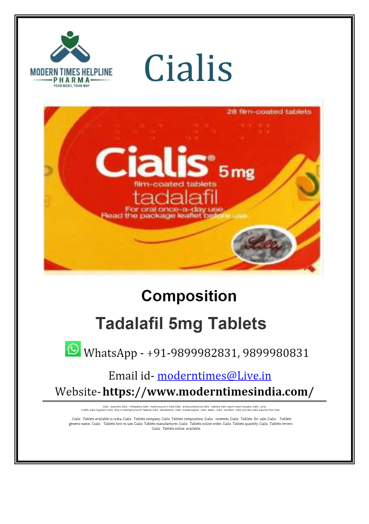 Cialis 5 mg kosten