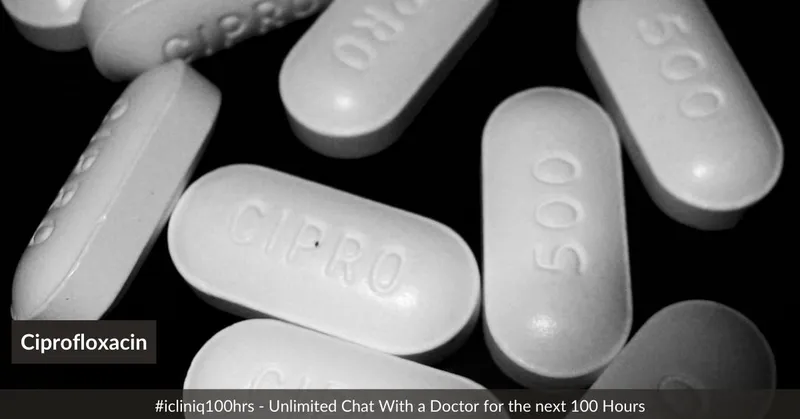 Ciprofloxacin 500mg & ornidazole 500 mg