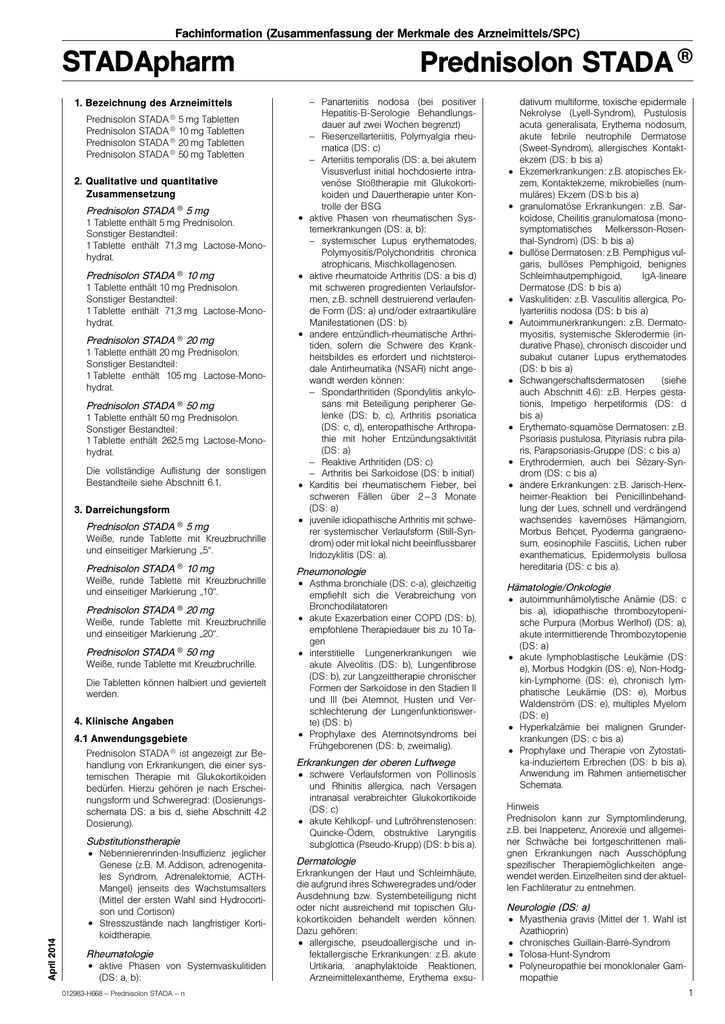 Prednisolon 10mg tabletten