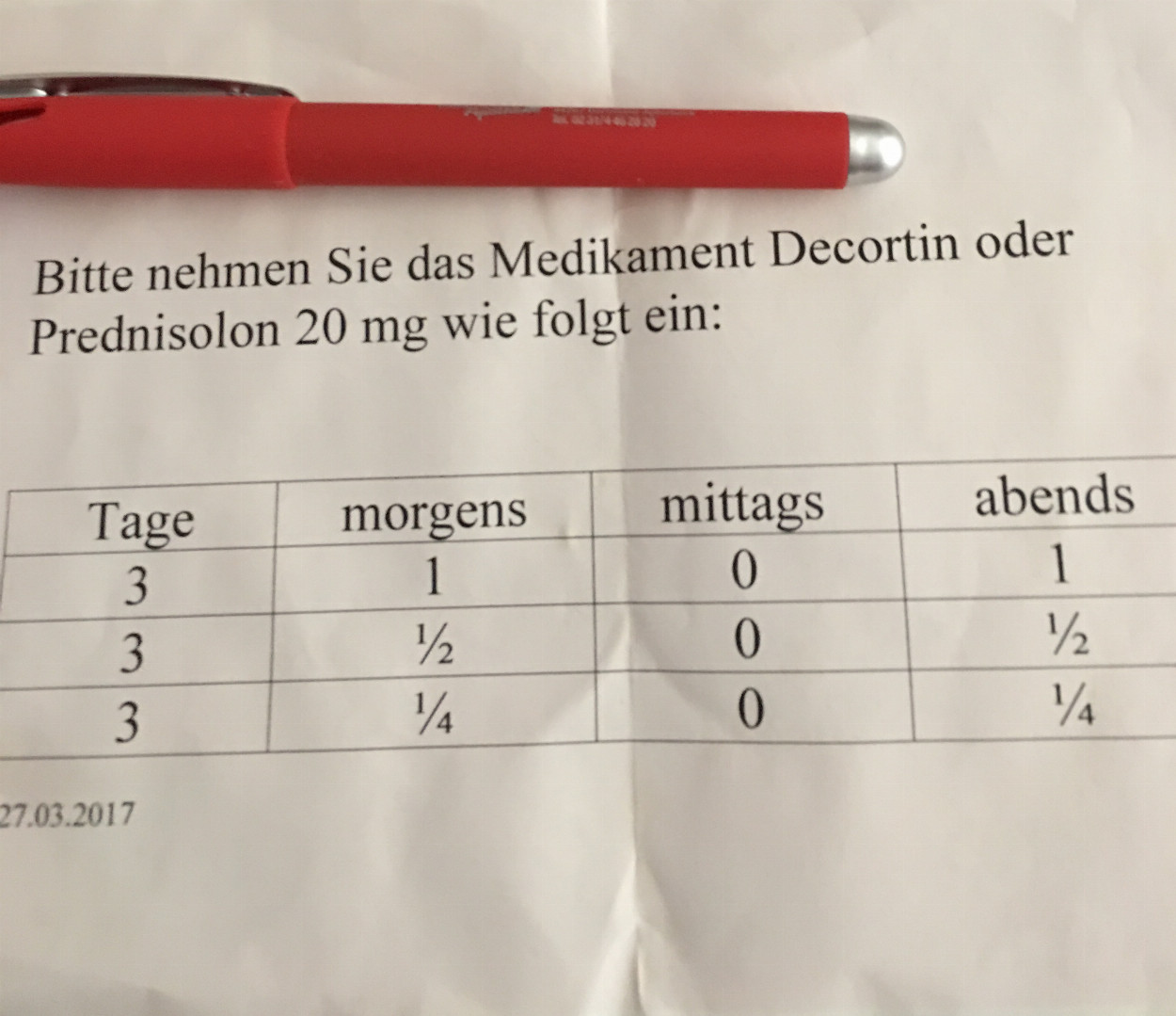 Prednisolon 4 Mg Tabletten