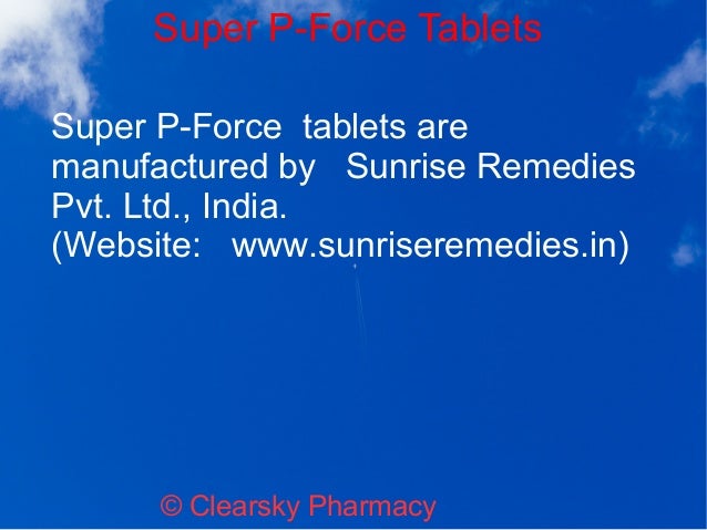 Super P-force Tablette