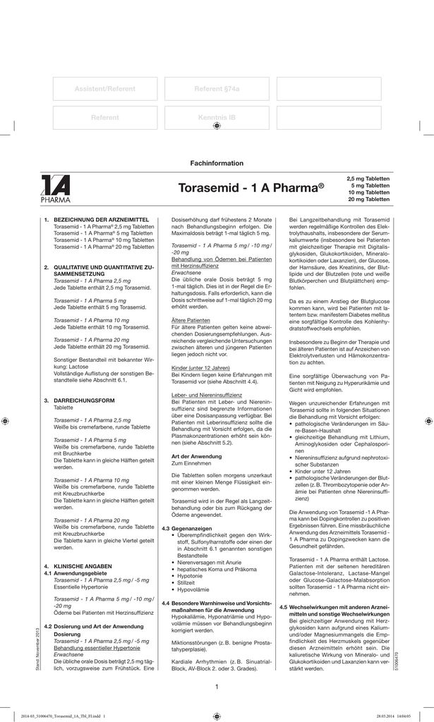 Torasemid 5 mg tabletten
